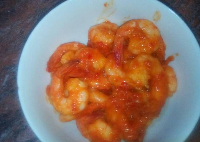 Udang sambal balado bumbu sederhana dan mudah