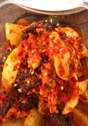 Foto resep Dendeng Kering Balado Kentang