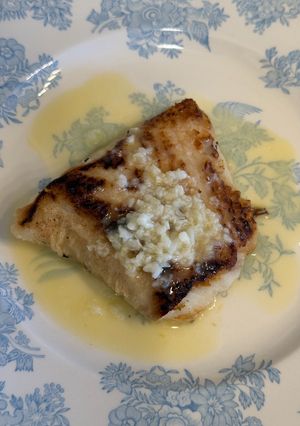 A picture of Lemon Butter Garlic Halibut.