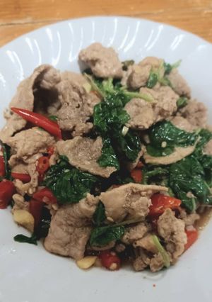 รูปของ ผัดกะเพราหมูชิ้น