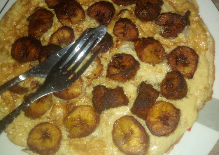 Simple plantain fritata