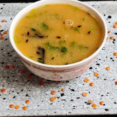 A picture of Red lentils soup.