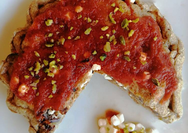 Focaccia in padella con fiocchi di latte e melanzane