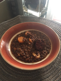 Una foto de Lentejas con chorizo en olla rápida