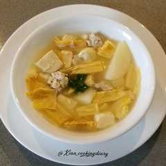 A picture of Healthy Soft Tofu Stew(Sup Tahu untuk kesehatan).