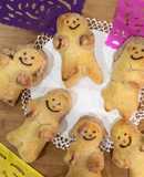 Pan de muerto casero en forma de muñeco