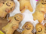 Pan de muerto casero en forma de muñeco