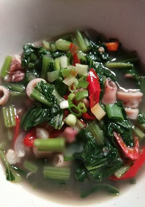 Foto resep Cah Sawi Cumi Asin