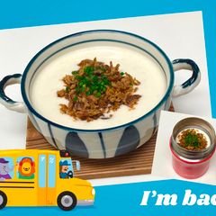 Vichyssoise Potato & Onion Cold Cream Soup A picture of Vichyssoise Potato & Onion Cold Cream Soup.