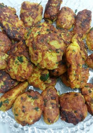 عکسی از دستور کتلت سیب زمینی پخته