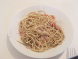 Espaguetis con salmón y nata