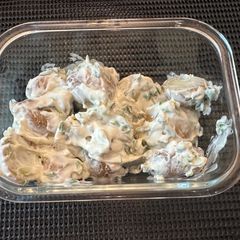 Fastest (and best) Potato salad. Yummy 😋 A picture of Fastest (and best) Potato salad. Yummy 😋.