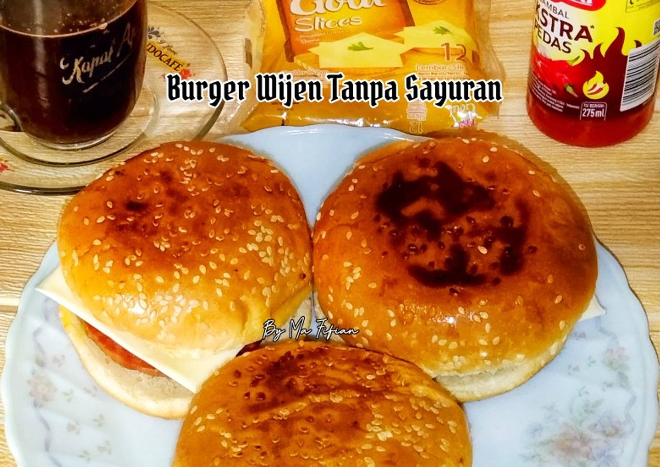Burger Wijen Tanpa Sayuran