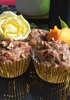 Una foto de Cupcakes de plátano con nuez