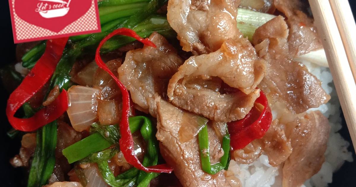 Resep 386. Rice Bowl Blackpepper Beef Shortplate Ala Resto oleh Nancy