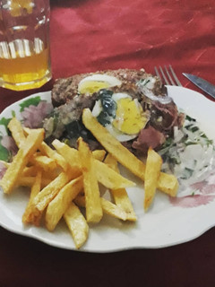 Una foto de Pan de carne relleno con crema de verdeo