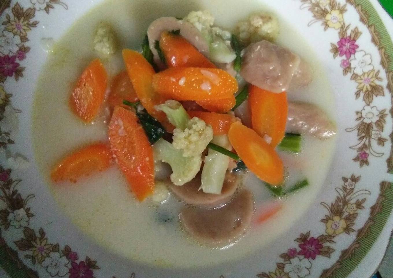 Capcay kuah santan