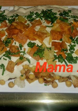 صورة لوصفة فتة الحمص