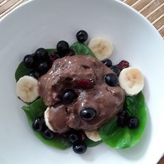 A picture of Sig's Chocolate Avocado Cranberry Ice Cream.