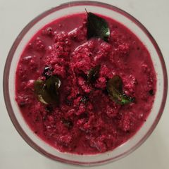 A picture of Beetroot pachadi.