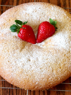 A picture of Teresa's yoghurt and citrus cake.