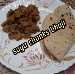 A picture of Soya chunks Bhaji.