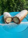 Édes banános tortilla tekercs