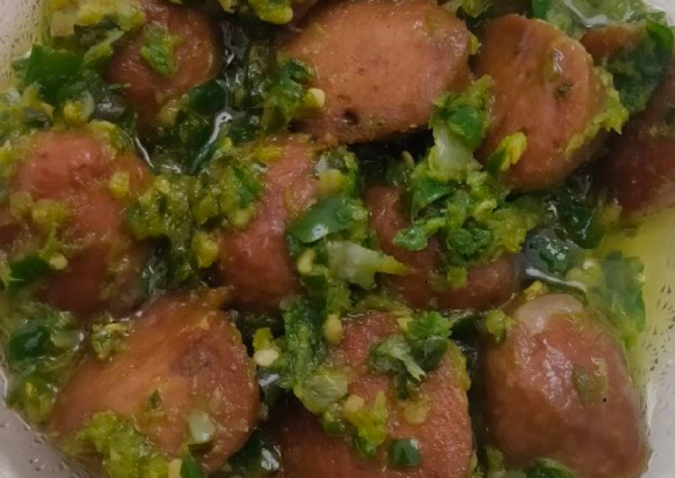 Bakso goreng cabe hijau