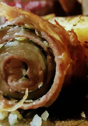 Una foto de Rollo de matambre con espinaca