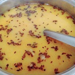A picture of Arhar Dal with tadka.