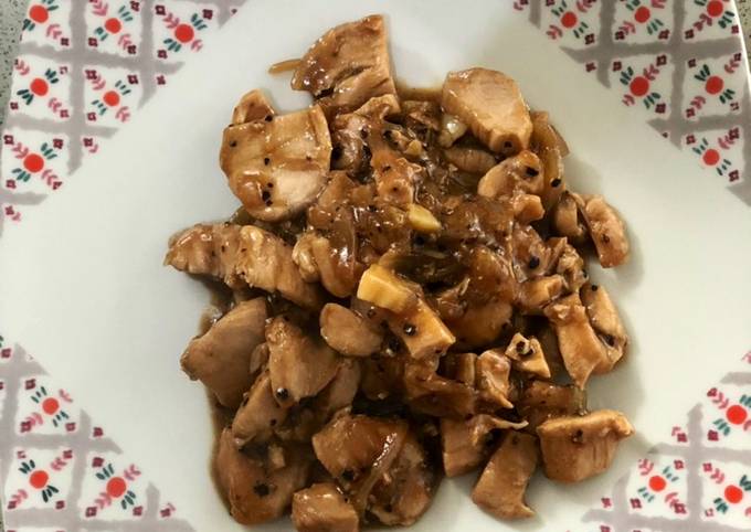 Langkah Mudah Masakan Resep Ayam teriyaki lada hitam