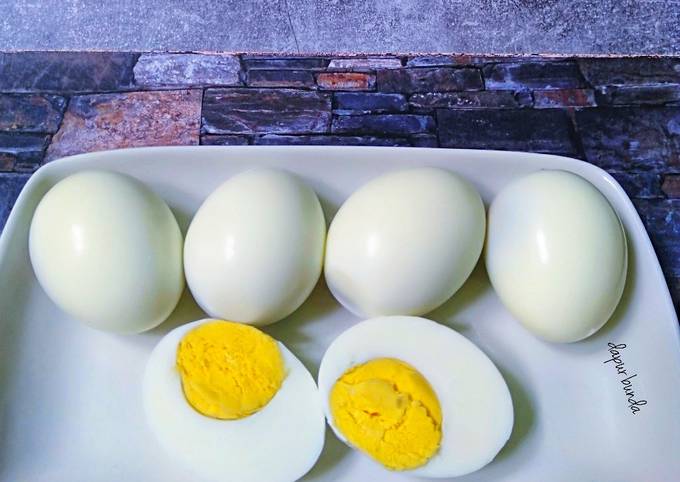 Telur rebus (irit gas,Mudah & Mulus)