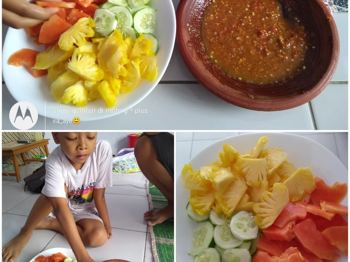 Cara Mudah Membikin Resep Rujak manis,buah seadanya😅 yang Sempurna Anti Ribet, Bikin Ngiler