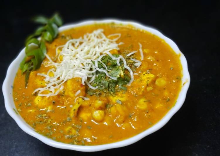 Corn paneer masala