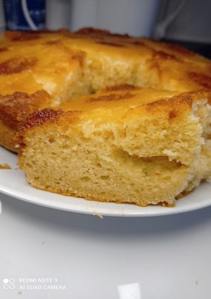 Une photo de Gâteau Caramelise au yaourt à l'ananas