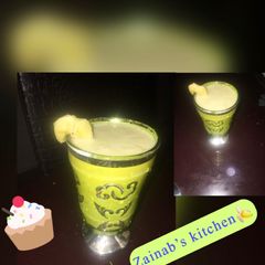 Banana smoothie🍌🥛 A picture of Banana smoothie🍌🥛.