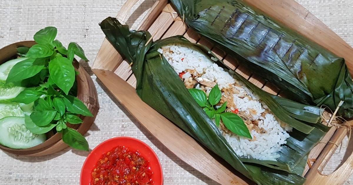 Resep Nasi Bakar Teri Tempe Kemangi oleh Tituk SK - Cookpad