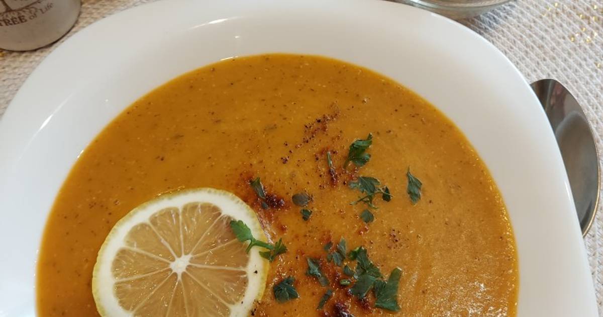 Турецкий суп-пюре из красной чечевицы (Мерджимек чорбасы)