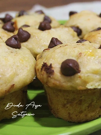 Cara Sederhana Menyiapkan Resep  Muffin Pisang Chocochips yang Bisa Manjain Lidah, Sempurna