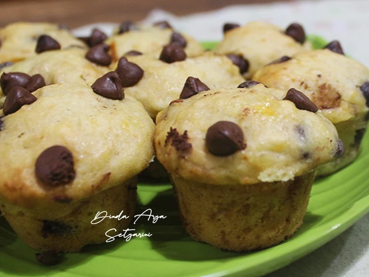 Cara Sederhana Menyiapkan Resep  Muffin Pisang Chocochips yang Bisa Manjain Lidah, Sempurna