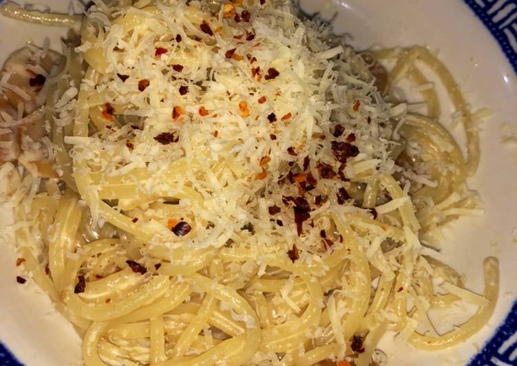 makanan Spagetti carbonara rumahan yang merasakan kenyamanan