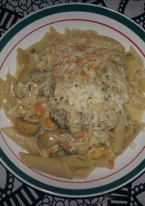 Una foto de Fideos Rigatti con Salsa de Champiñones