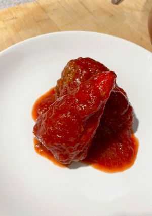 Una foto de Pimientos rellenos de morcilla
