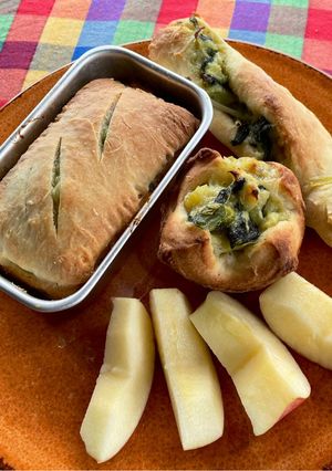 รูปของ พายไส้ผักโขมเฟนเนลมันฝรั่งซอสเบเชเมล🥧🥔Spinach and Fennel-Potato Pie🥧