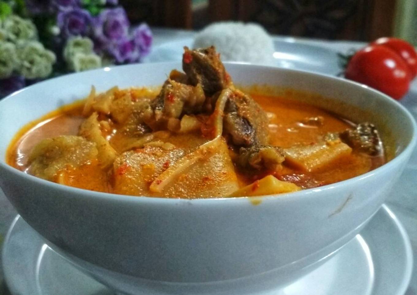 Gulai rebung cincang sapi