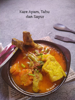 Foto resep Kare Ayam, Tahu dan Sayur