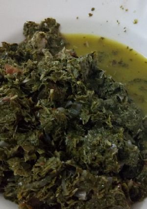 A picture of Kigwada (cassava leaves)#Authorsmarathon.