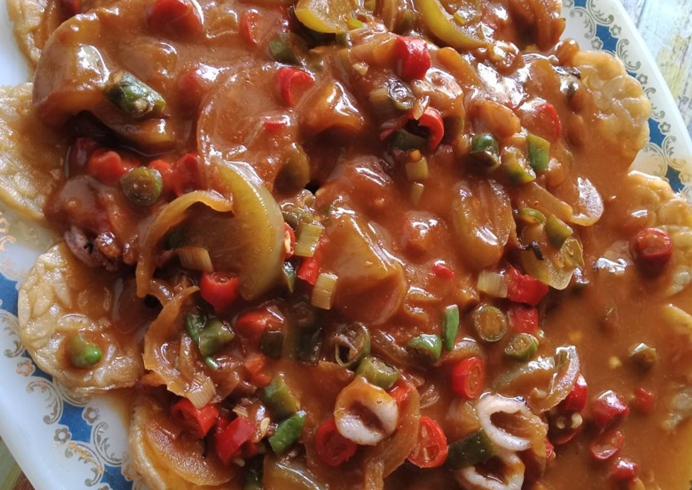 Saus tiram cumi tempe