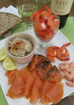 A picture of Smoked Mackerel Pate and Scandi Platter.