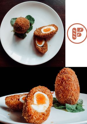 A picture of Scotch Eggs.